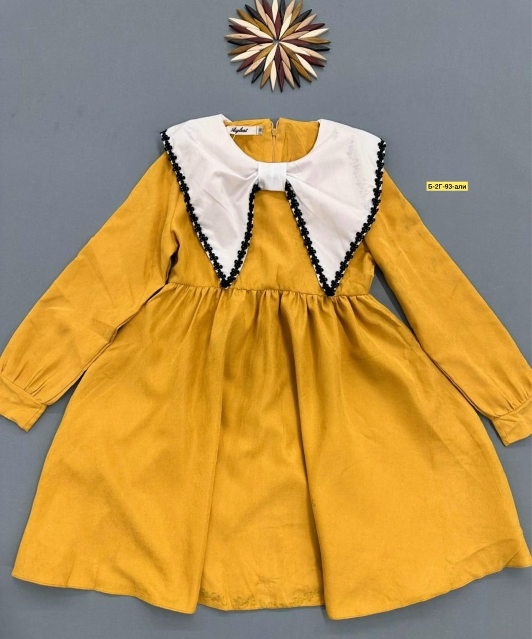 платье для девочки с воротничком "крошка я" linen 86-92 см зелёное,платье для девочек,зеленое платье для девочки,платье детская,платье для девочки с воротничком «крошка я» linen 68-74 см зелёное