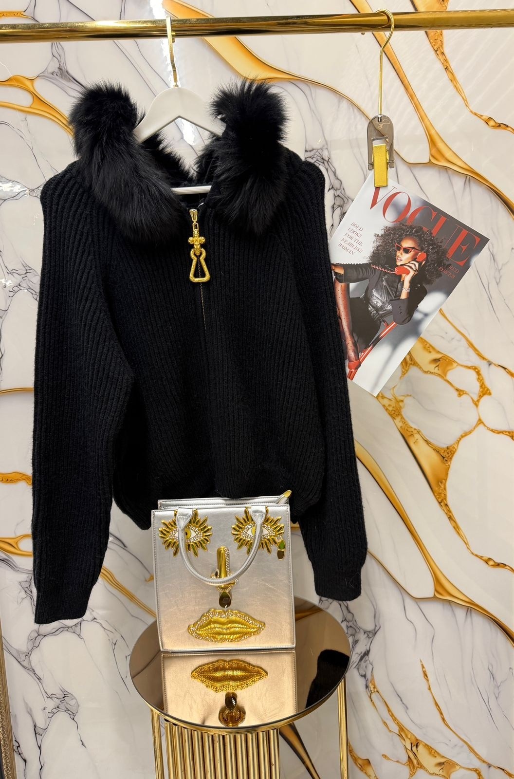 женские кофты,женский свитер luxyonuo с капюшоном,женский вязаный кардиган с капюшоном, свободный меховой воротник, однотонное пальто, дизайн на молнии,молочно-белый вязаный кардиган с большим меховым