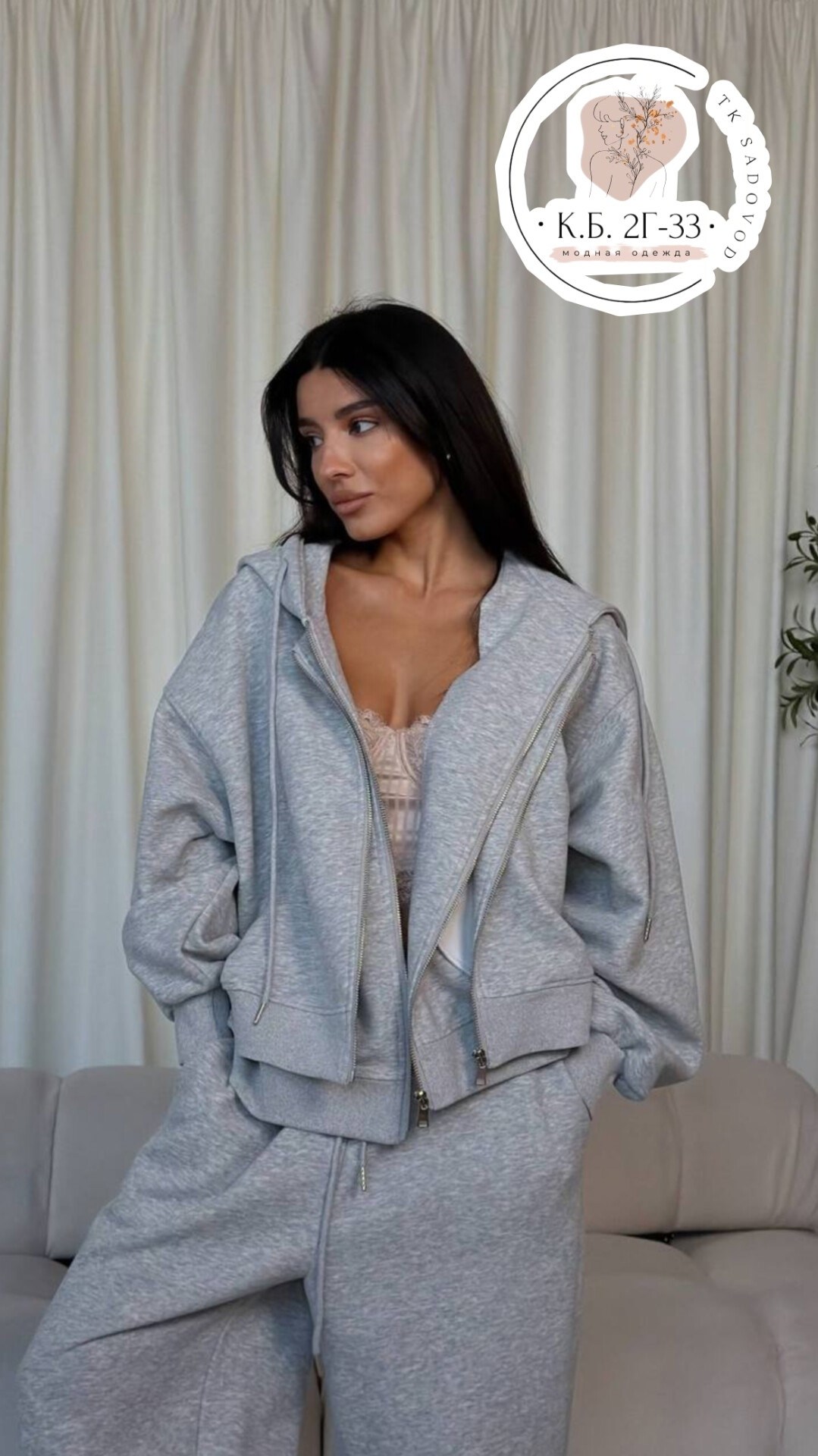 женская спортивная одежда,костюм спортивный зип худи со штанами fashion корейская цвет графит,женский костюм,спортивный костюм