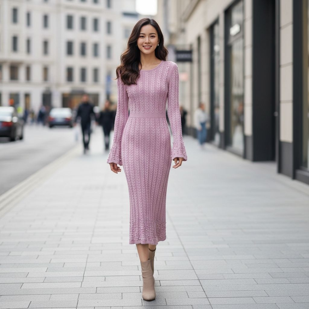 вязаное платье с длинным рукавом,трикотажное платье,платье вязаное женское,вязаное длинное платье,вязаное платье