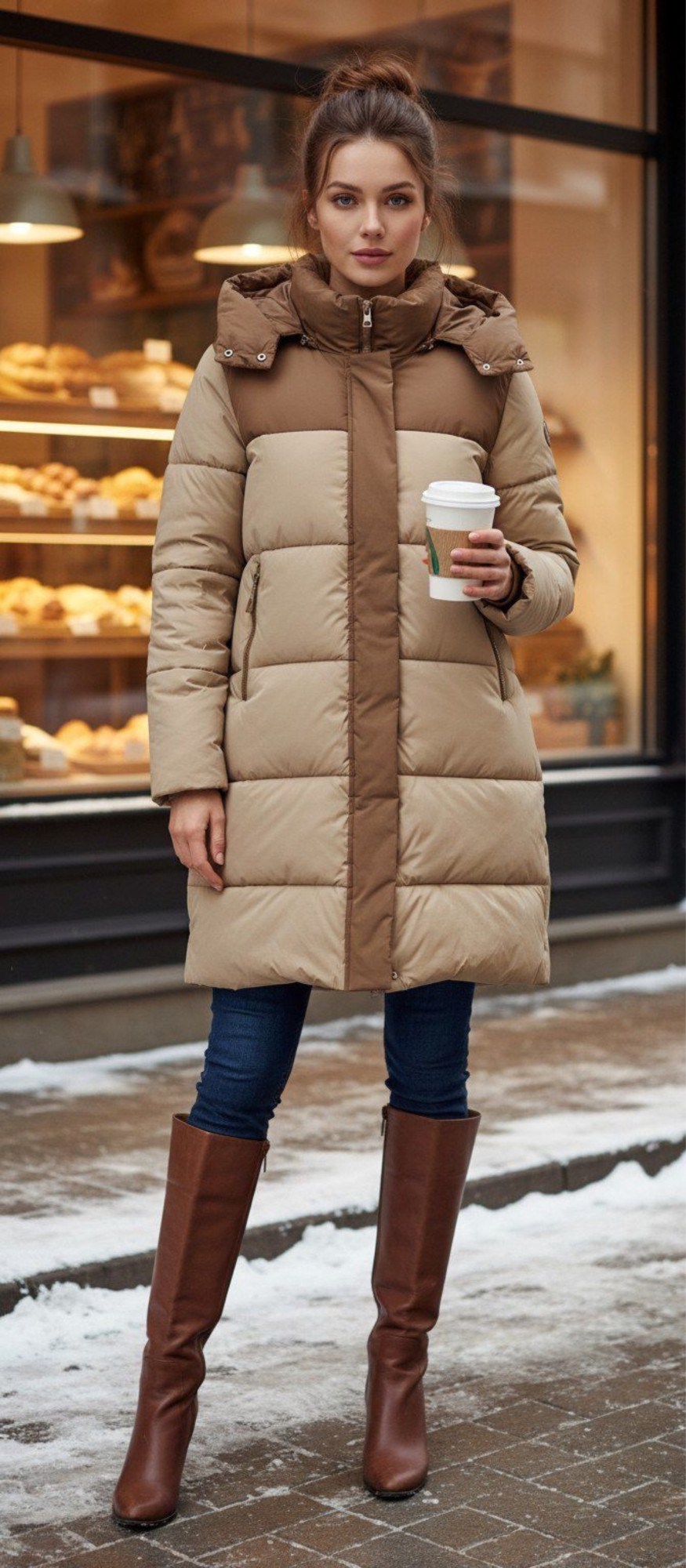 пуховик женский,куртка женская,пуховик,коричневый пуховик,женская зимняя куртка