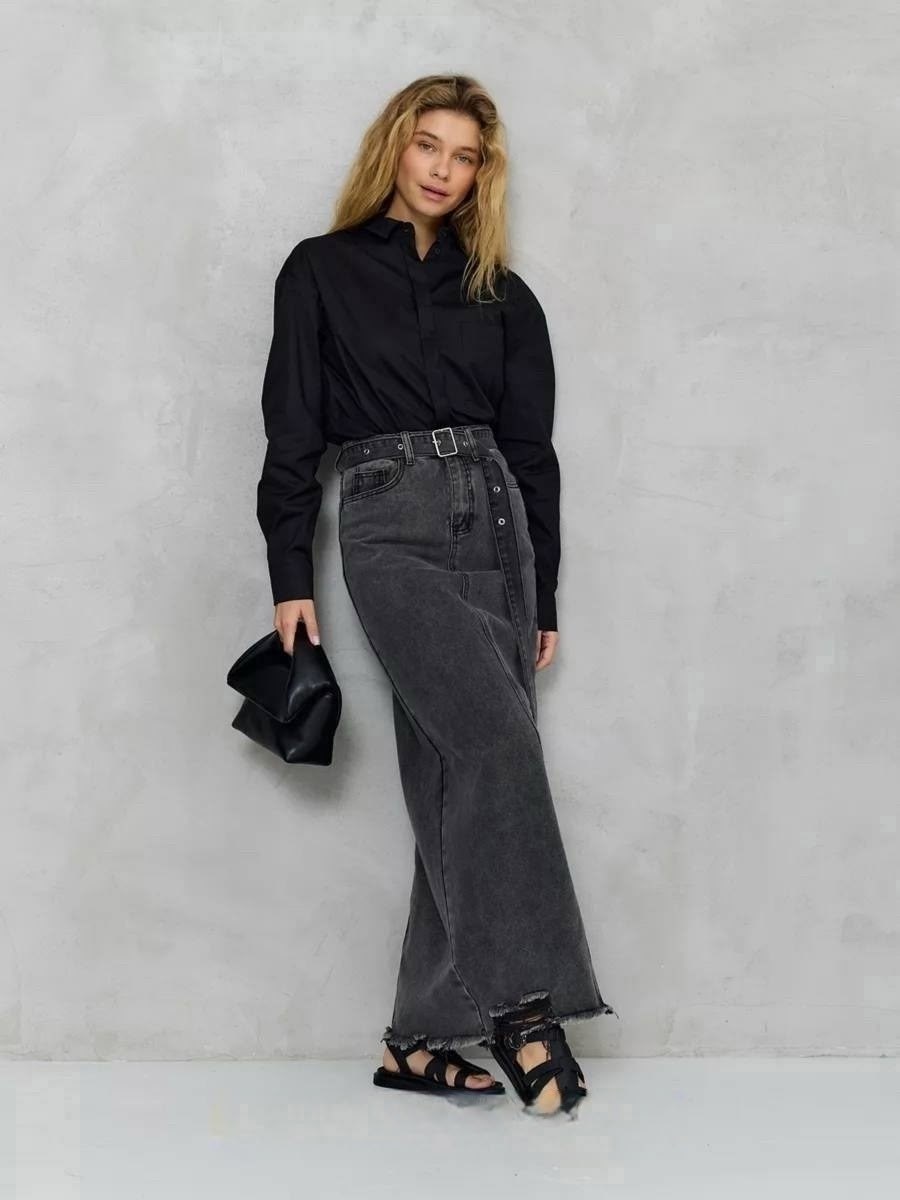 юбка джинсовая длинная,джинсовая юбка,юбка джинсовая миди с разрезом спереди gee,юбка джинсовая длинная с разрезом,женская джинсовая юбка