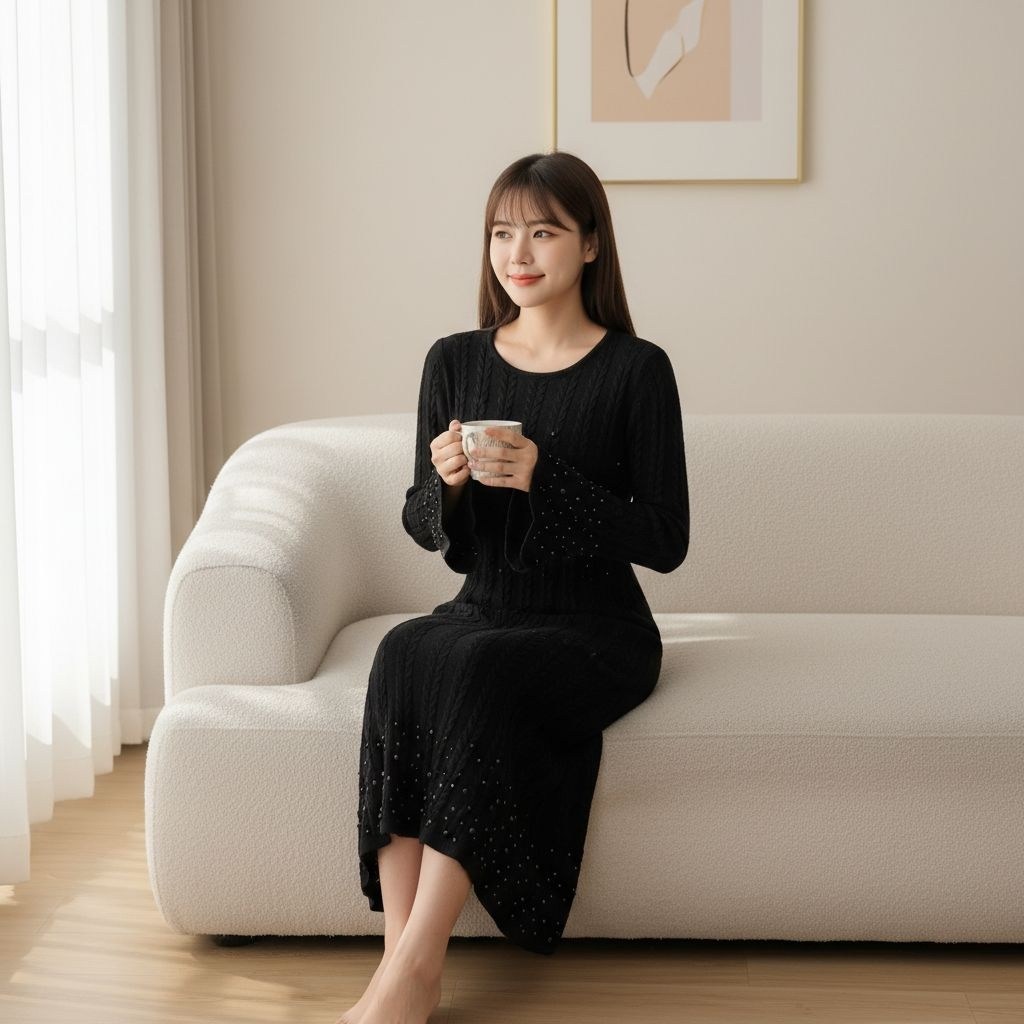 трикотажное платье,платье женское,платье,трикотажное платье черное,шерстяное платье