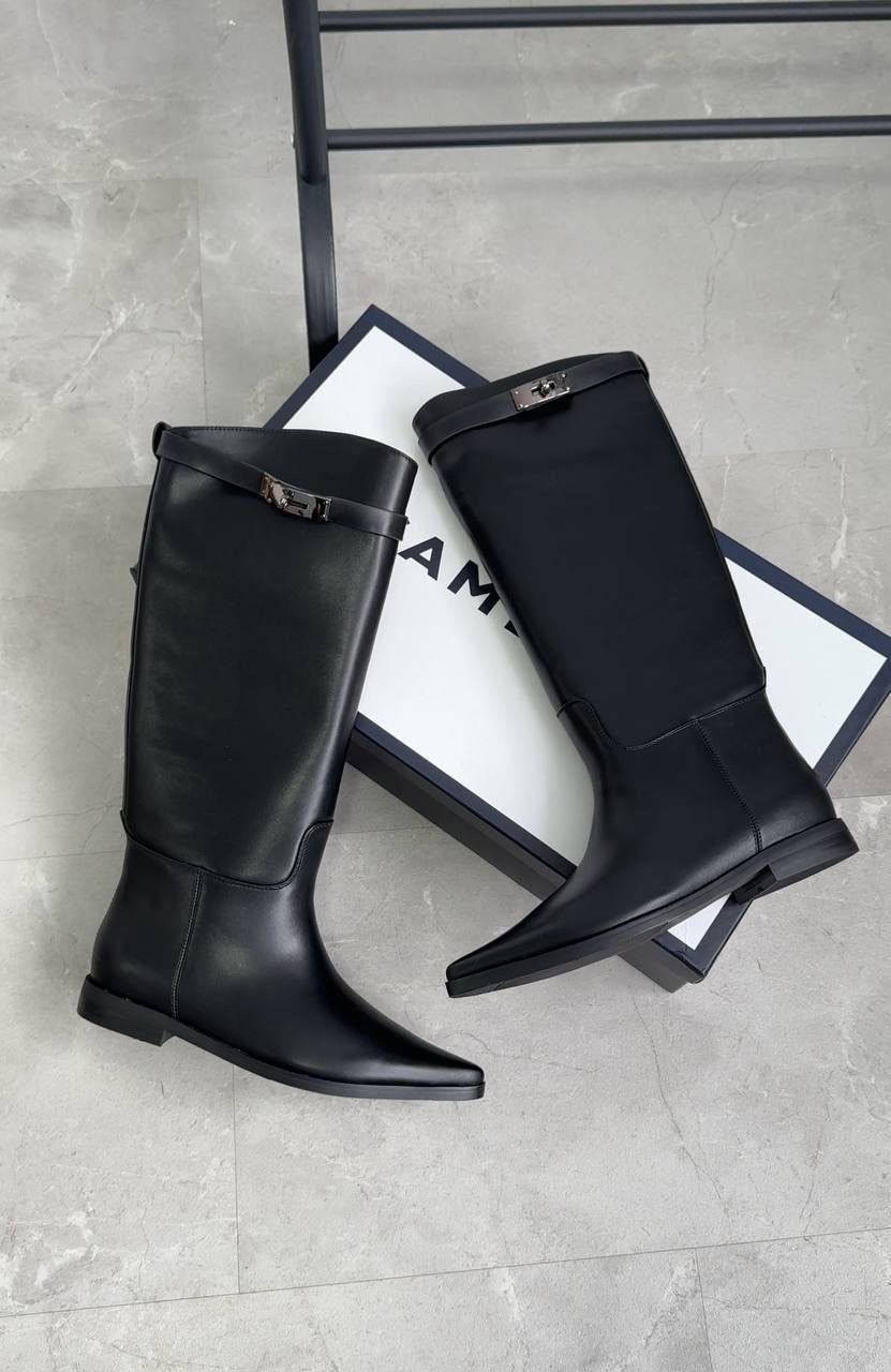 сапоги женские givenchy модель 412327,сапоги,,женские сапоги givenchy кожаные черные,givenchy сапоги