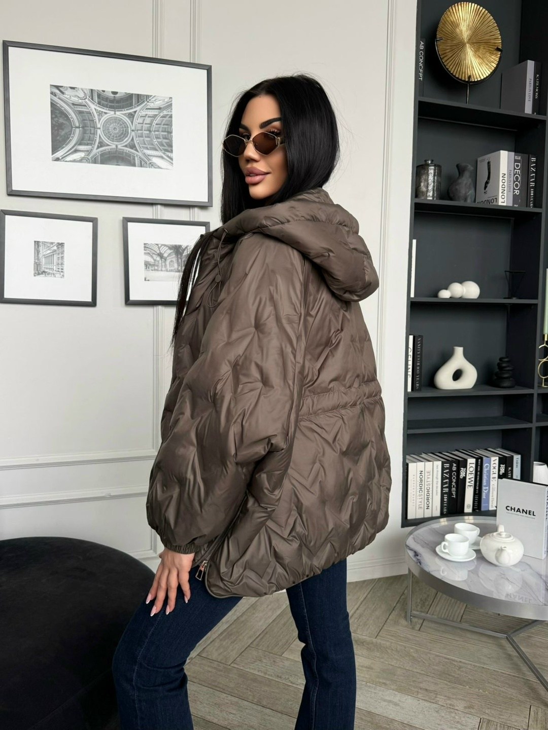куртка стеганая оверсайз с капюшоном okxana utova brand,куртка стеганая оверсайз с капюшоном okxana utova brand 280179549,куртка оверсайз с капюшоном осенняя okxana utova brand,куртка оверсайз,куртка