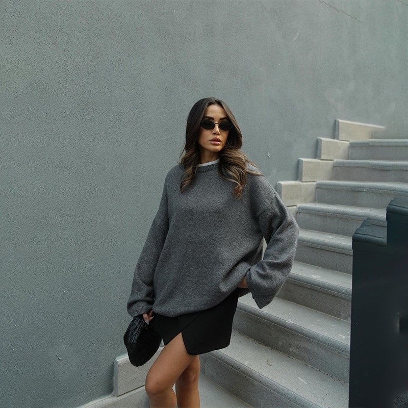 свитер оверсайз usmon style,пуловер оверсайз,базовый свитер,вязаный свитер оверсайз,свитер