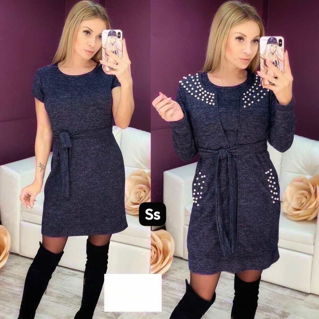 трикотажное платье,платье кардиган,кардиган,сток одежда,повседневные платья