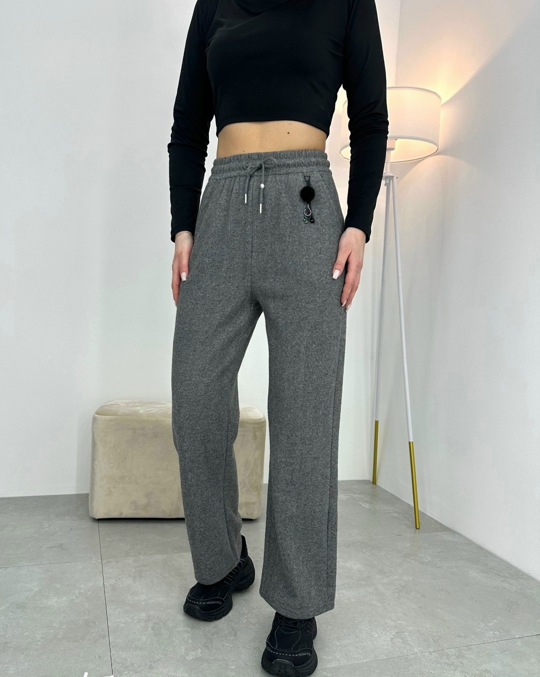спортивные брюки палаццо,брюки палаццо теплые на флисе гламур цвет серый,брюки палаццо теплые на флисе гламур,брюки женские,брюки теплые