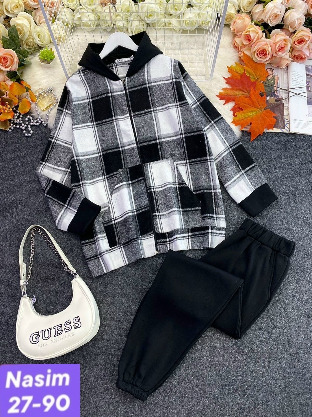рубашка оверсайз в клетку с капюшоном,костюм двойка кашемир,костюм женский тройка,женский костюм на флисе,спортивный женский костюм двойка на флисе в клетку
