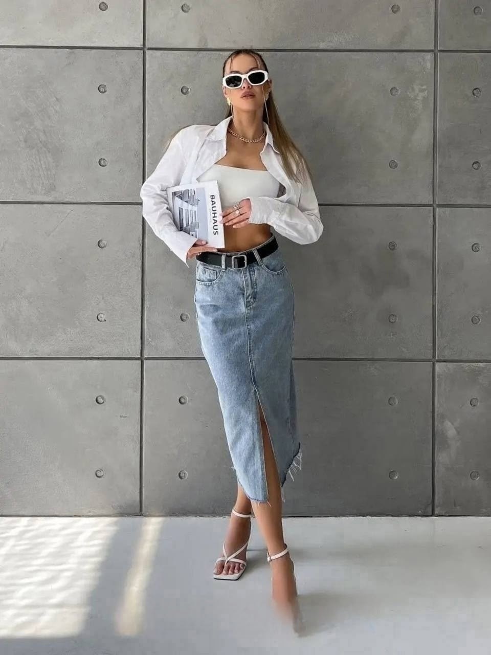 юбка джинсовая длинная,джинсовая юбка,юбка джинсовая миди с разрезом спереди gee,юбка джинсовая длинная с разрезом,женская джинсовая юбка