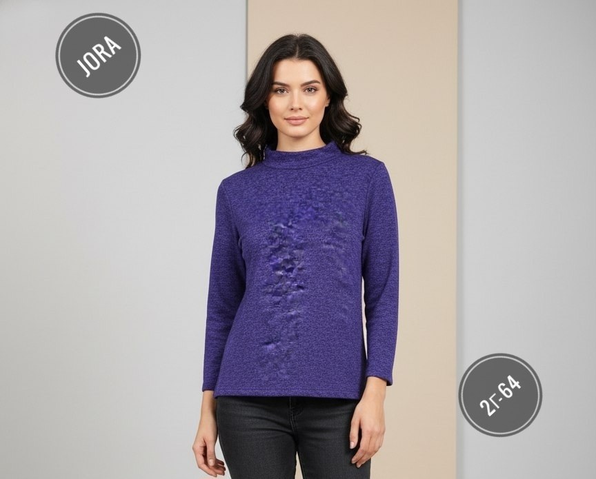 джемпер жен,джемпер,джемпер глория трикотаж w15-539 размер 54 индиго/меланж,кофта женская,свитер джемпер женский