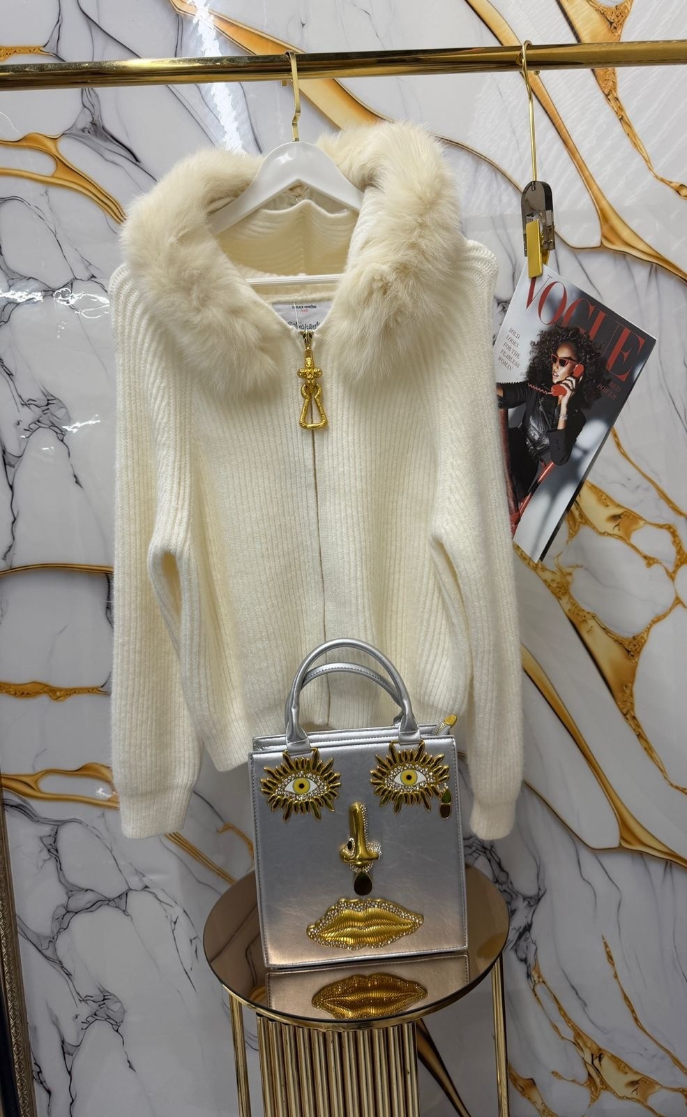 женские кофты,женский свитер luxyonuo с капюшоном,женский вязаный кардиган с капюшоном, свободный меховой воротник, однотонное пальто, дизайн на молнии,молочно-белый вязаный кардиган с большим меховым