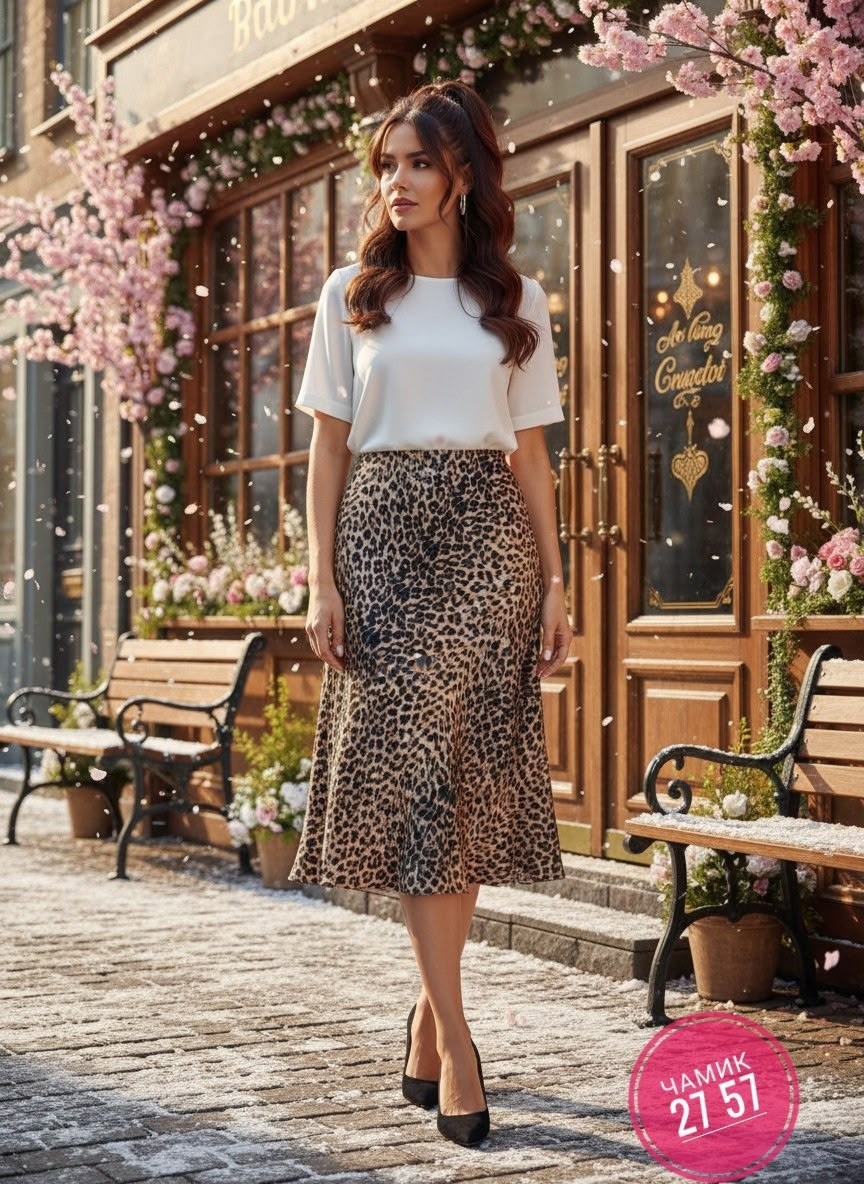 юбка миди,юбка,модели юбки,леопардовая юбка,юбка шифоновая