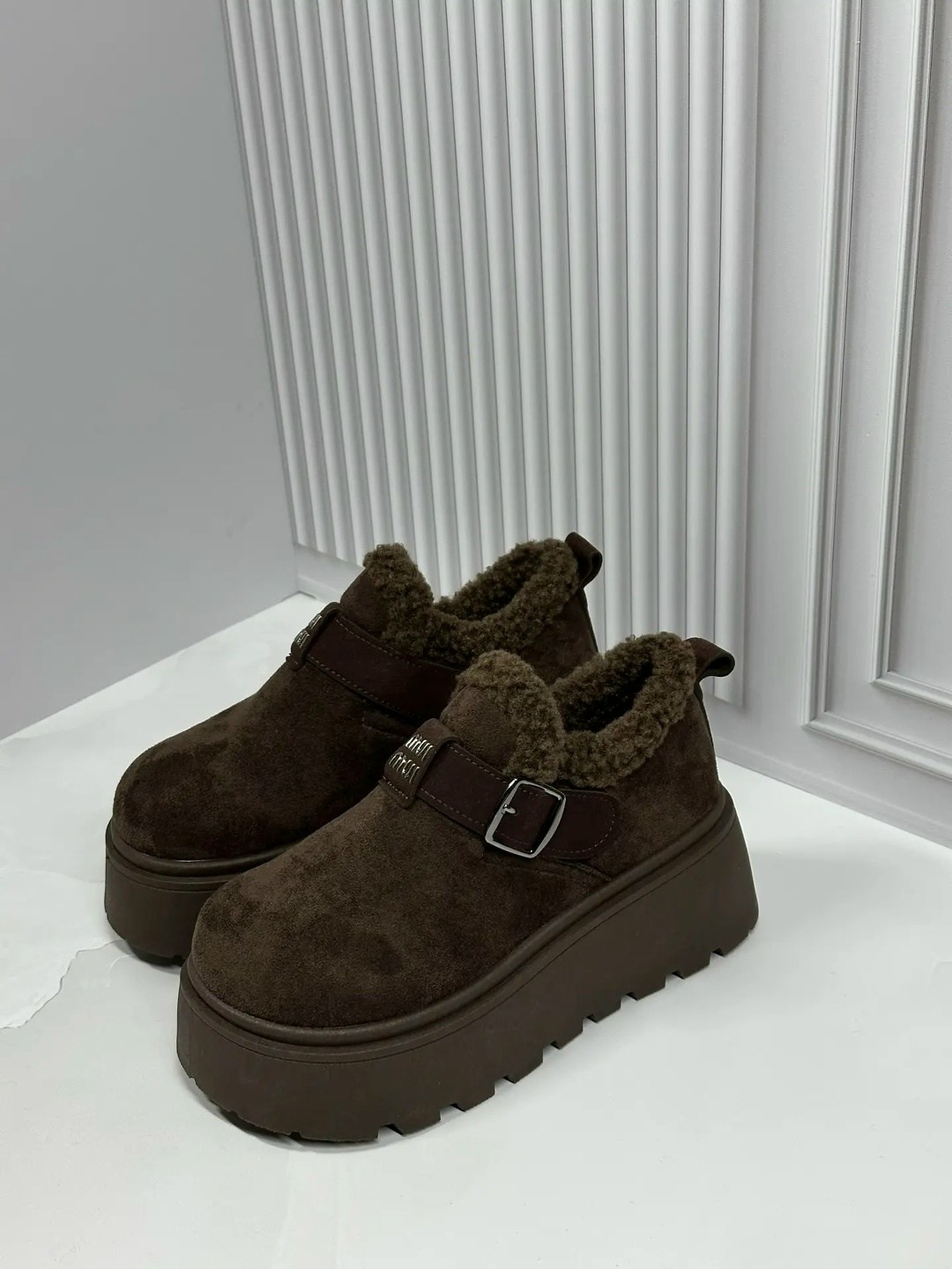 замшевые женские туфли-лоферы на платформе,,зимняя  женская,женская , повседневные