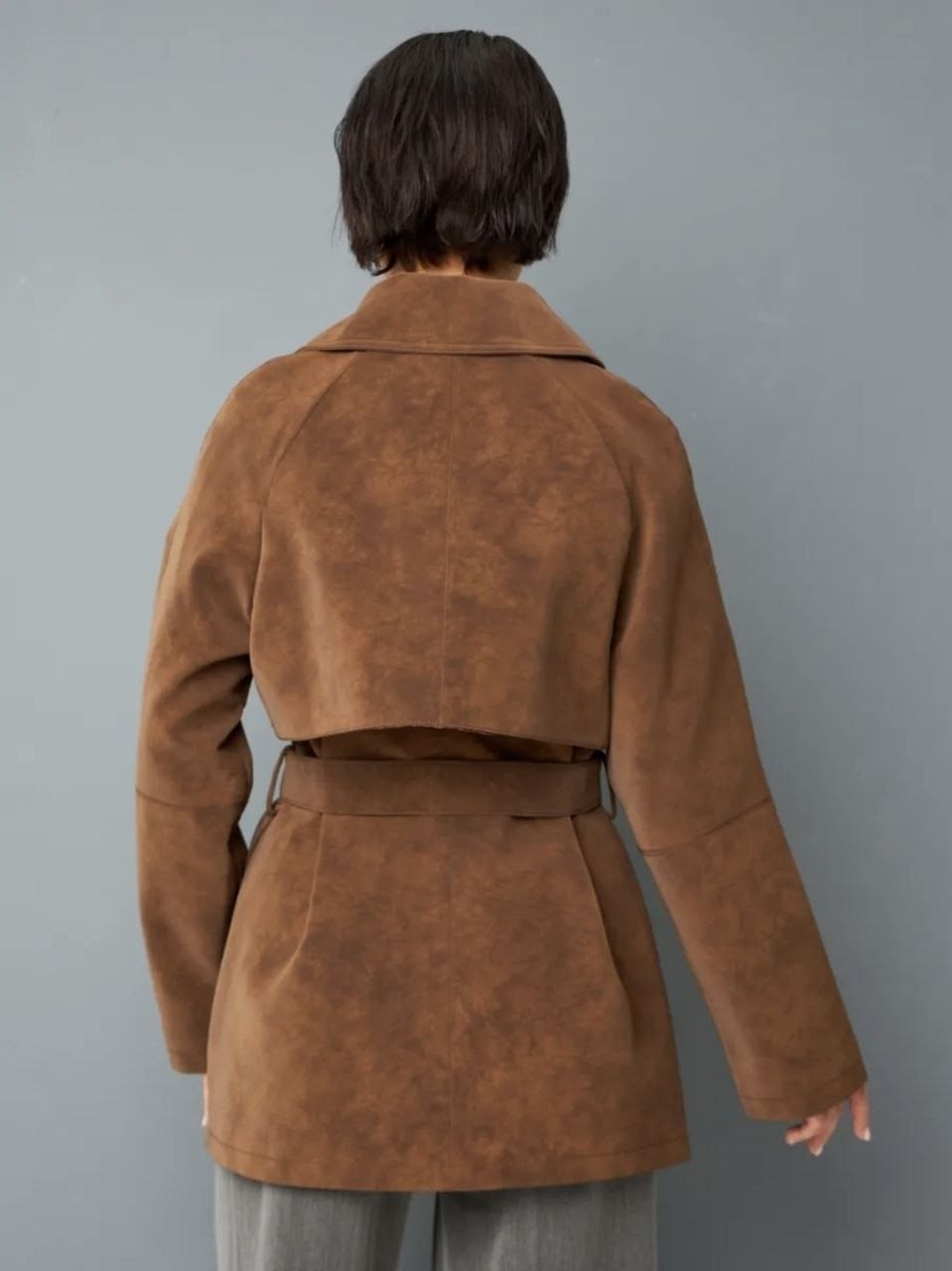 куртка замшевая демисезонная,куртка замшевая,замшевая куртка с поясом,пальто искусственная замша,женская куртка из замши шоколад