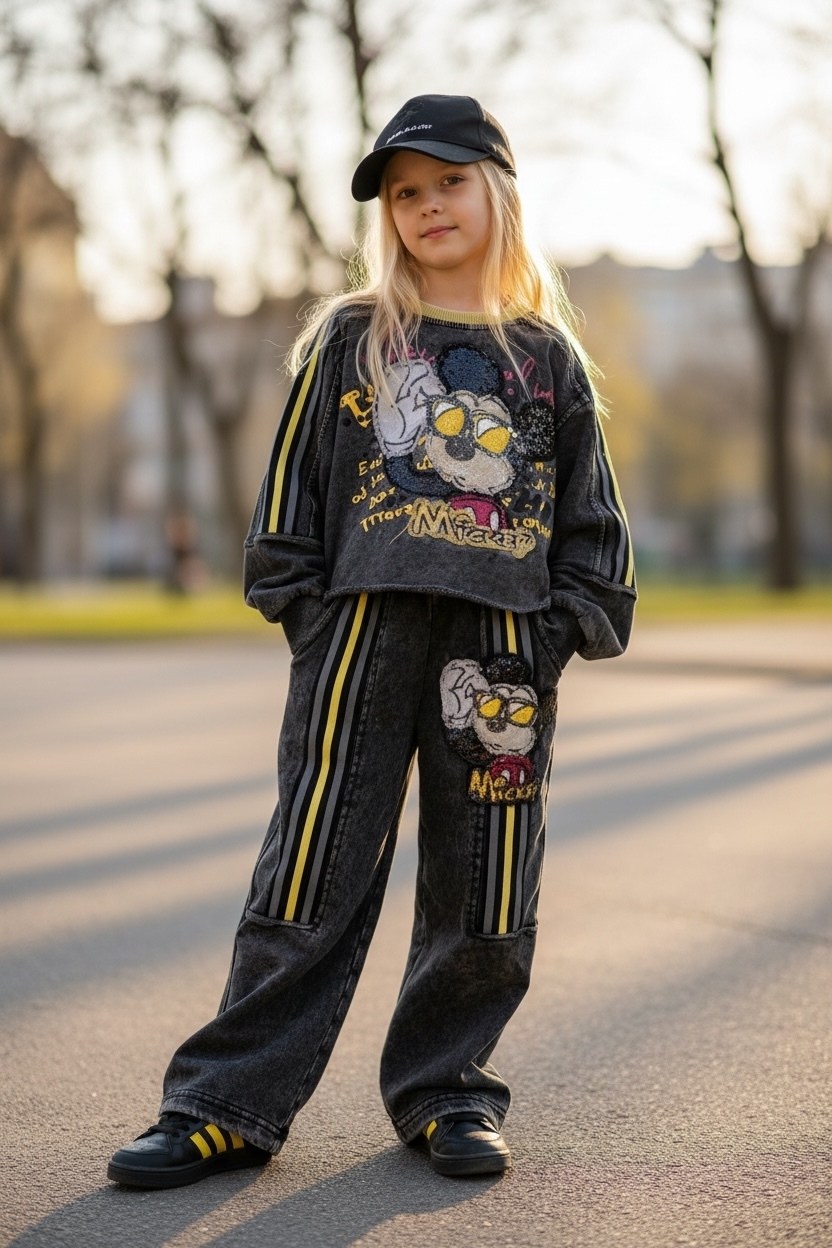 толстовка для девочек,стильный свитшот,комплект для девочек (джемпер, брюки) серый с кроликом,детский костюм,брюки для девочек