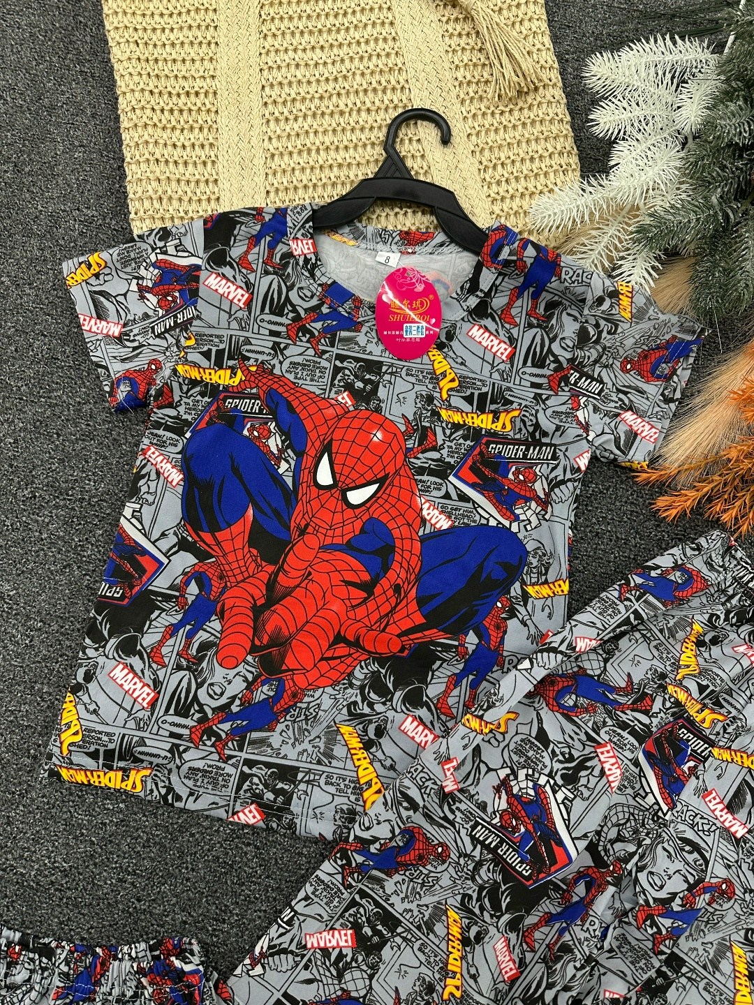 пижама для мальчика,пижама человек паук для мальчика,пижама комплект,пижама детская,пижама домашний одежда