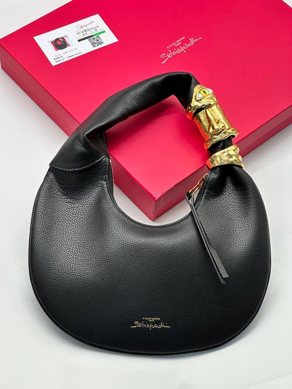 маленькая сумка-хобо cat lanvin черный,сумка,брендовая женская сумка,сумочка модная,сумка женская