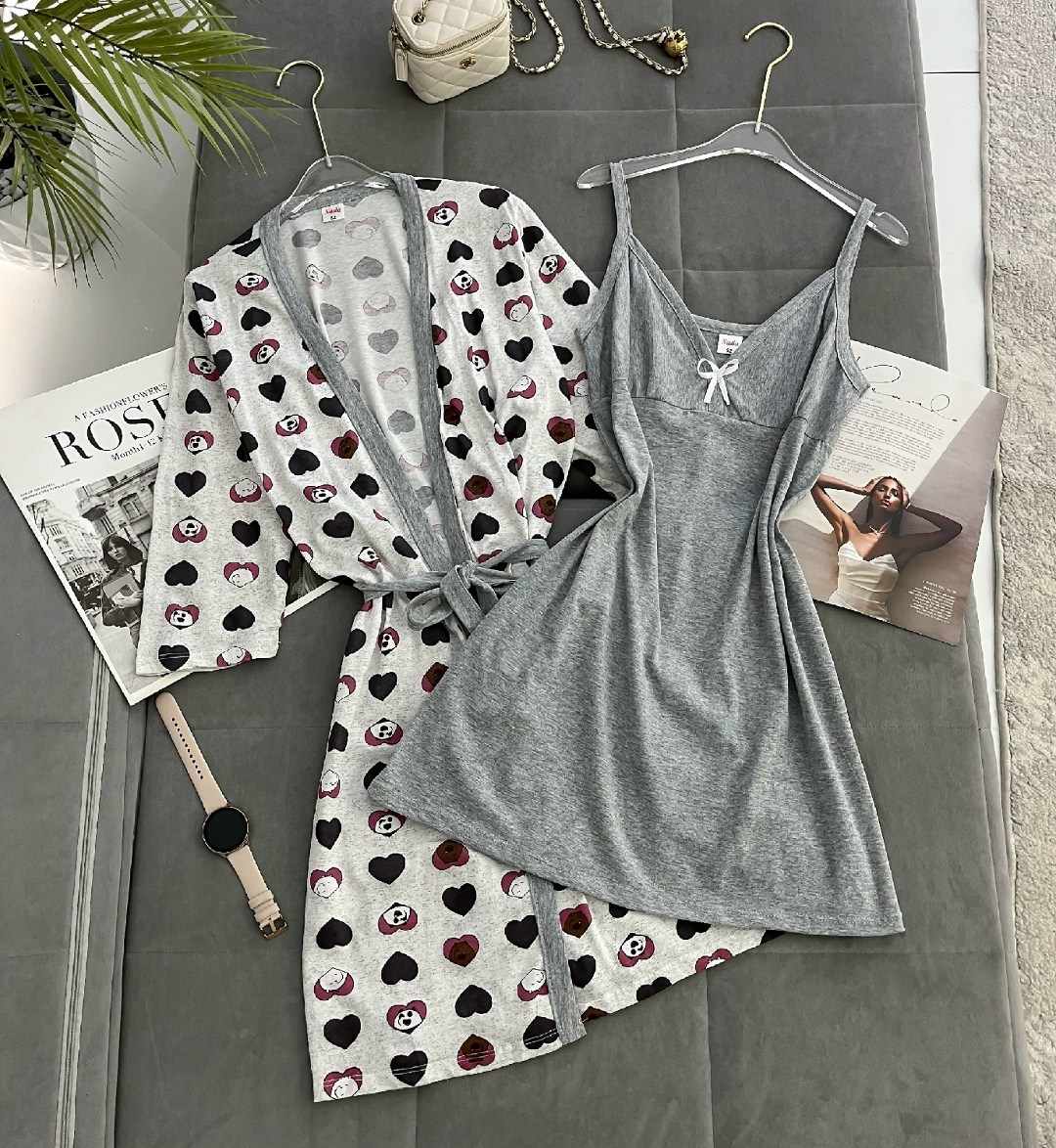 комплект ночная сорочка и халат,комплект халат сорочка,комплект (халат+сорочка) margo,комплект халат,комплект пижама