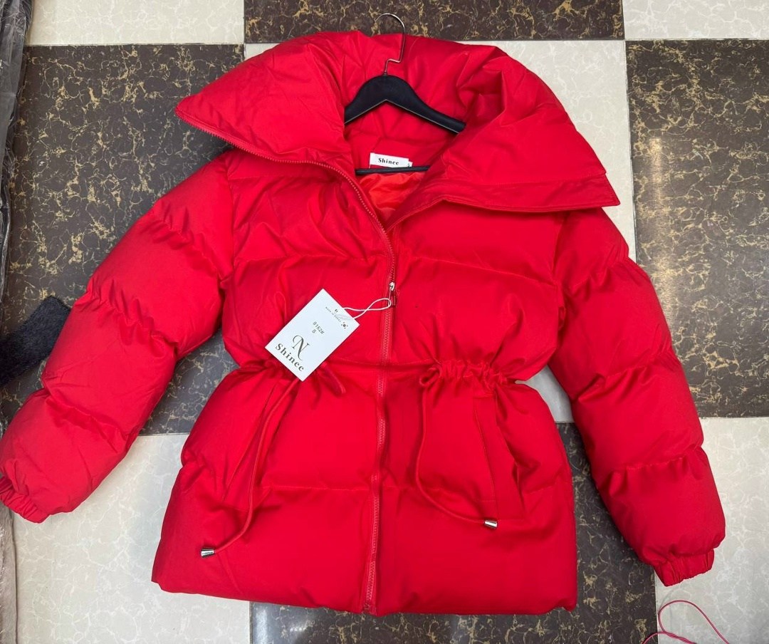 куртка пуховик,женская красная куртка-пуховик от ienki ienki,пуховик,женская куртка,зимняя куртка