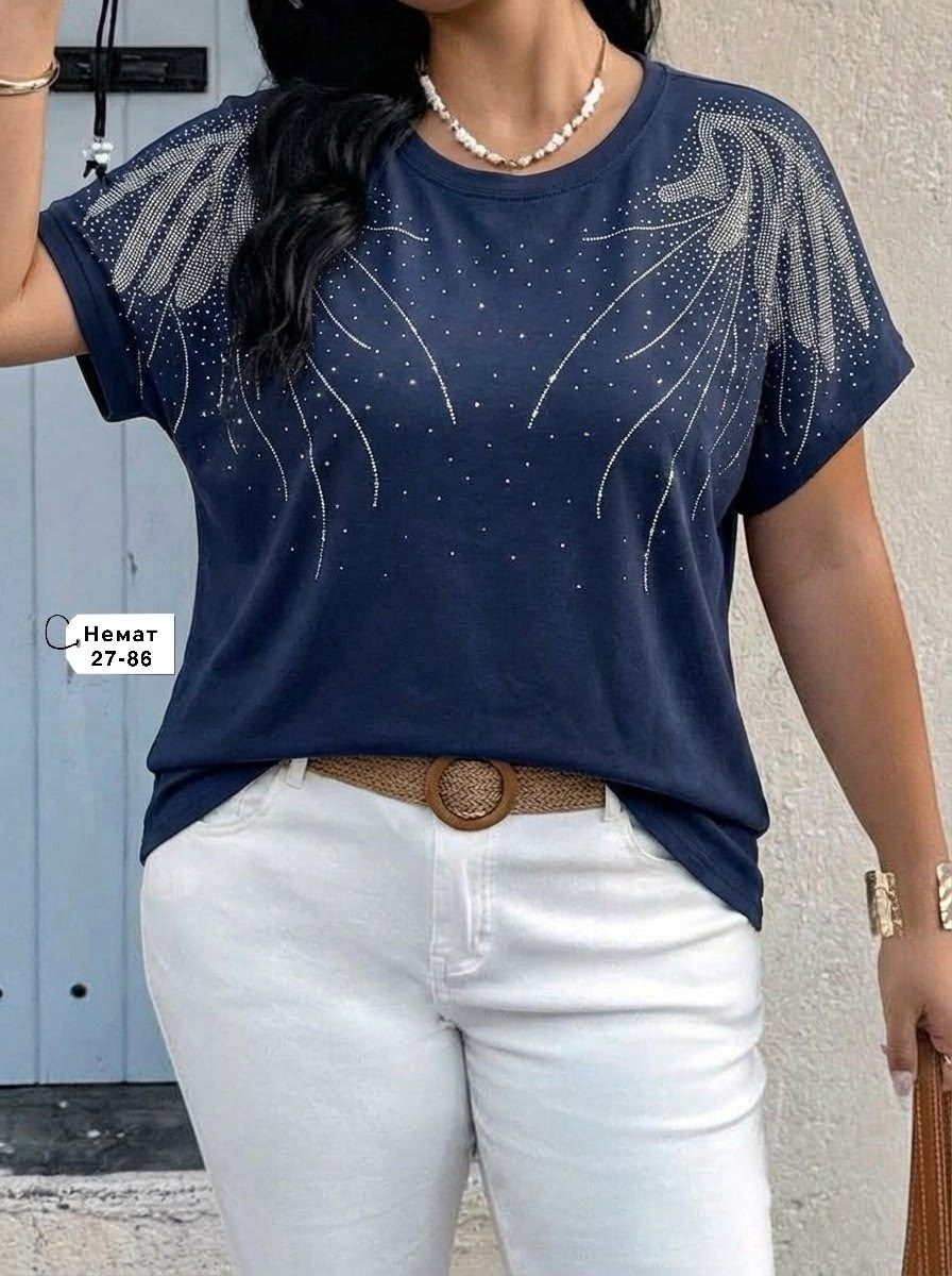 футболка женская,футболки женские больших размеров,футболка нарядная,футболка со стразами,футболки большие размеры