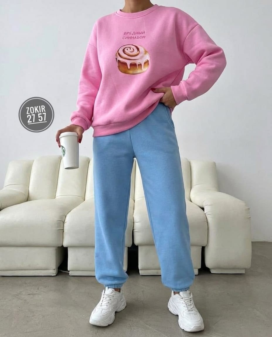 повседневный свитшот,свитшот женский оверсайз,свитшот оверсайз с принтом,костюм - свитшот женский арт. 11602908,свитшот over size