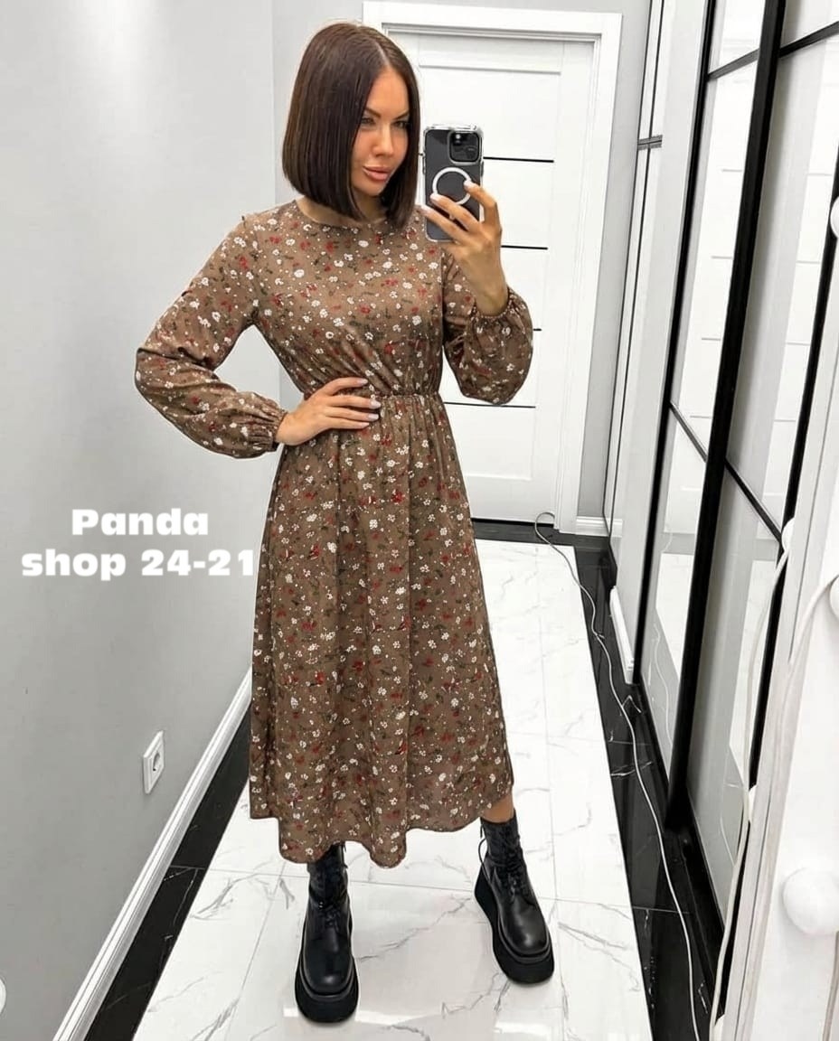 платье женское,платье женское прадо,платье женское черное в цветочек с длинным рукавом,платье ,женское платье миди