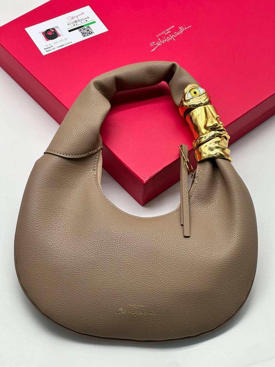 маленькая сумка-хобо cat lanvin черный,сумка,брендовая женская сумка,сумочка модная,сумка женская