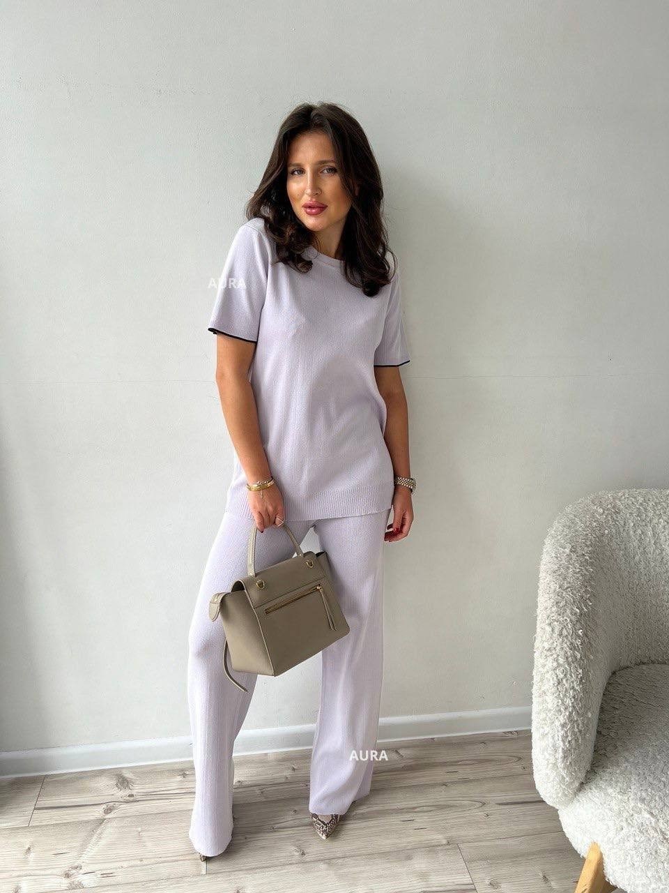 костюм женский,стильные костюмы,костюм с брюками,костюм белый,трикотажный костюм