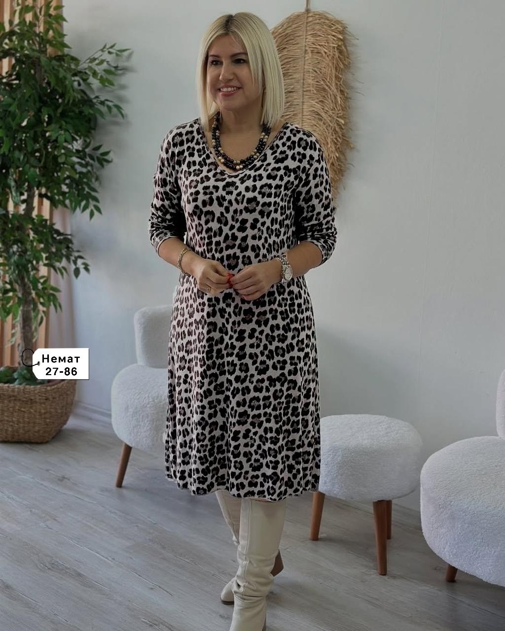 платье туника,платье женское леопард,стильное платье,трикотажное платье,платье комбинированное