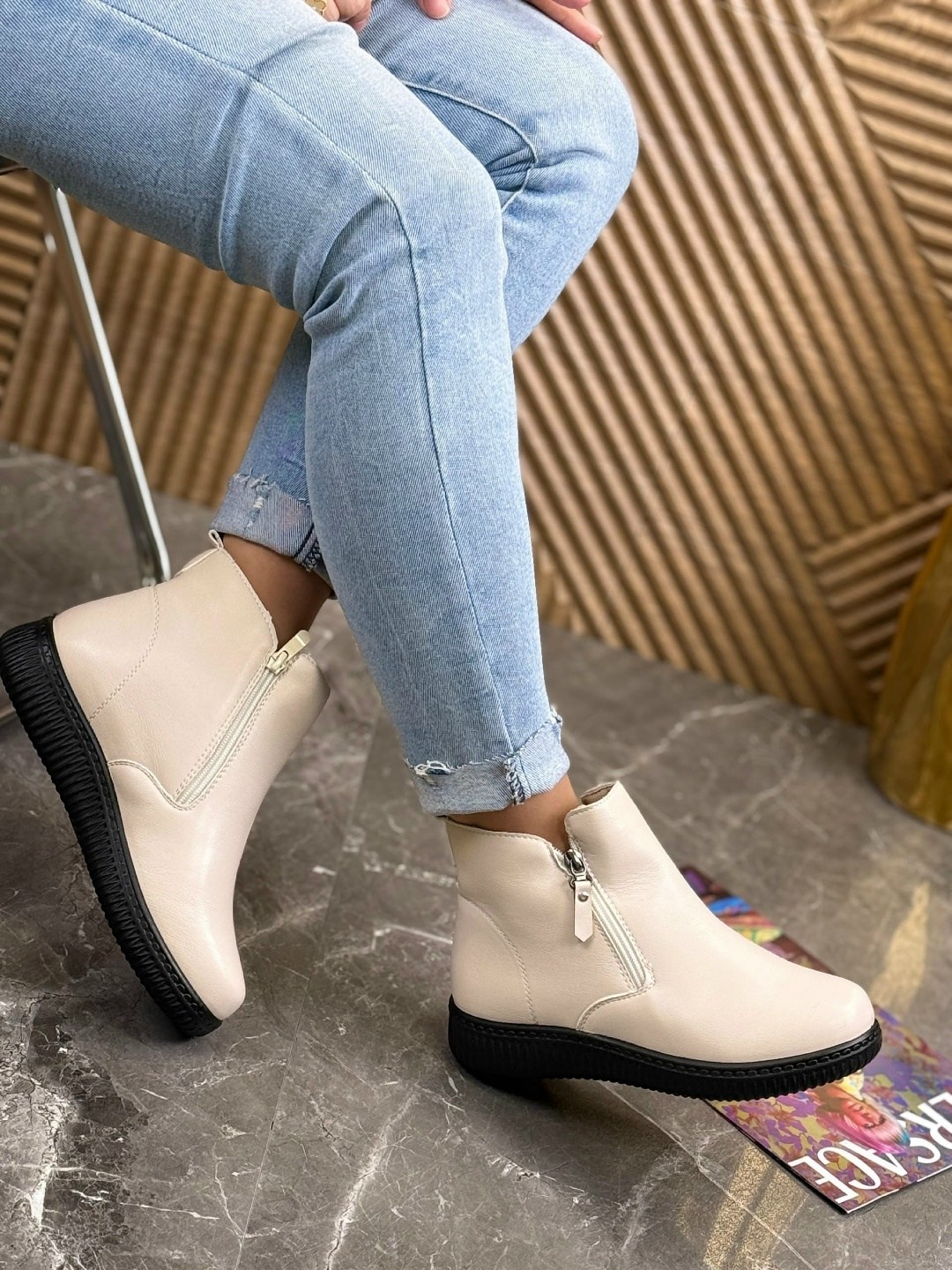 ботинки женские,,терволина бежевые зимние женские ботинки, женская,ботинки