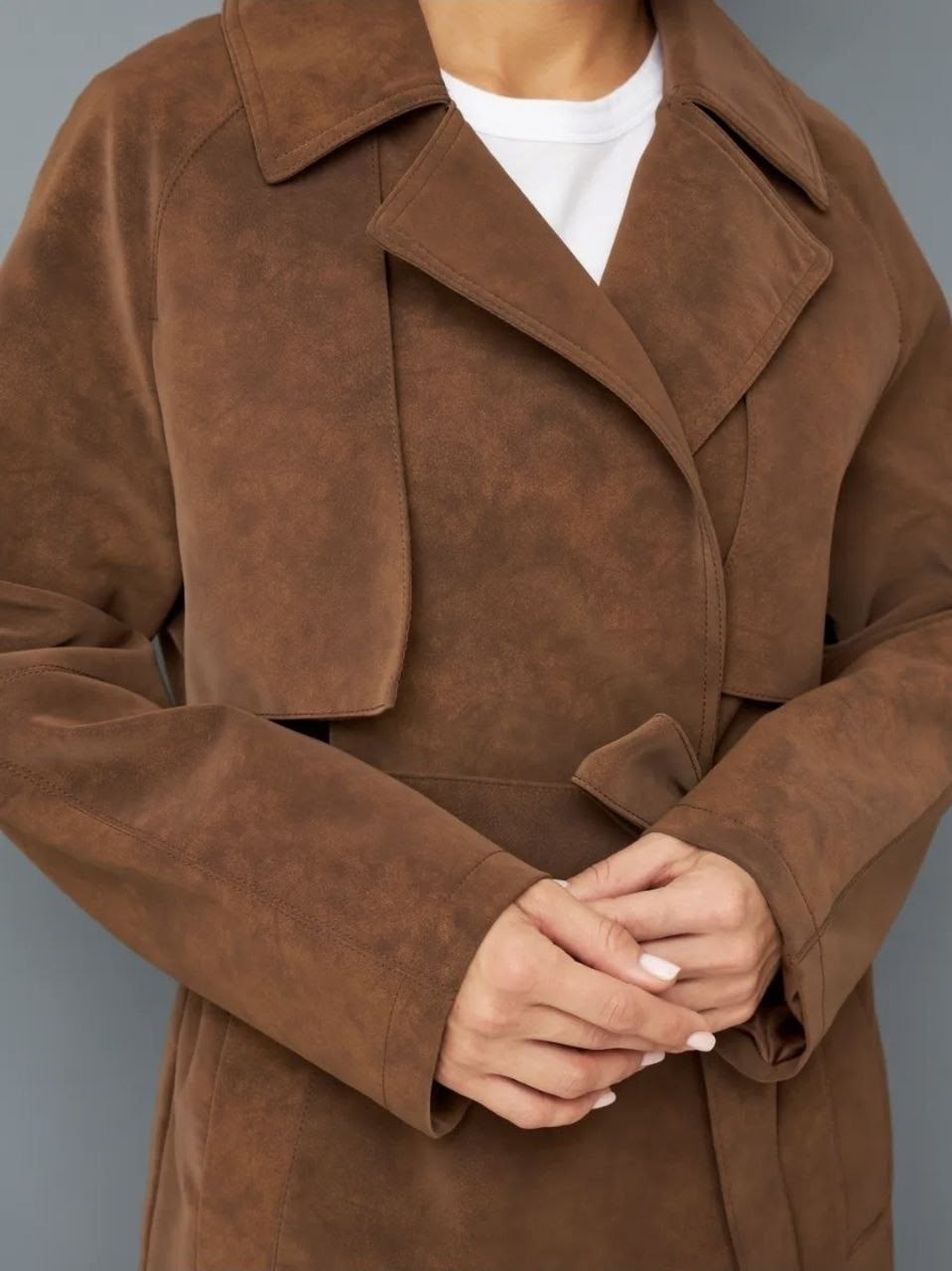 куртка замшевая демисезонная,куртка замшевая,замшевая куртка с поясом,пальто искусственная замша,женская куртка из замши шоколад