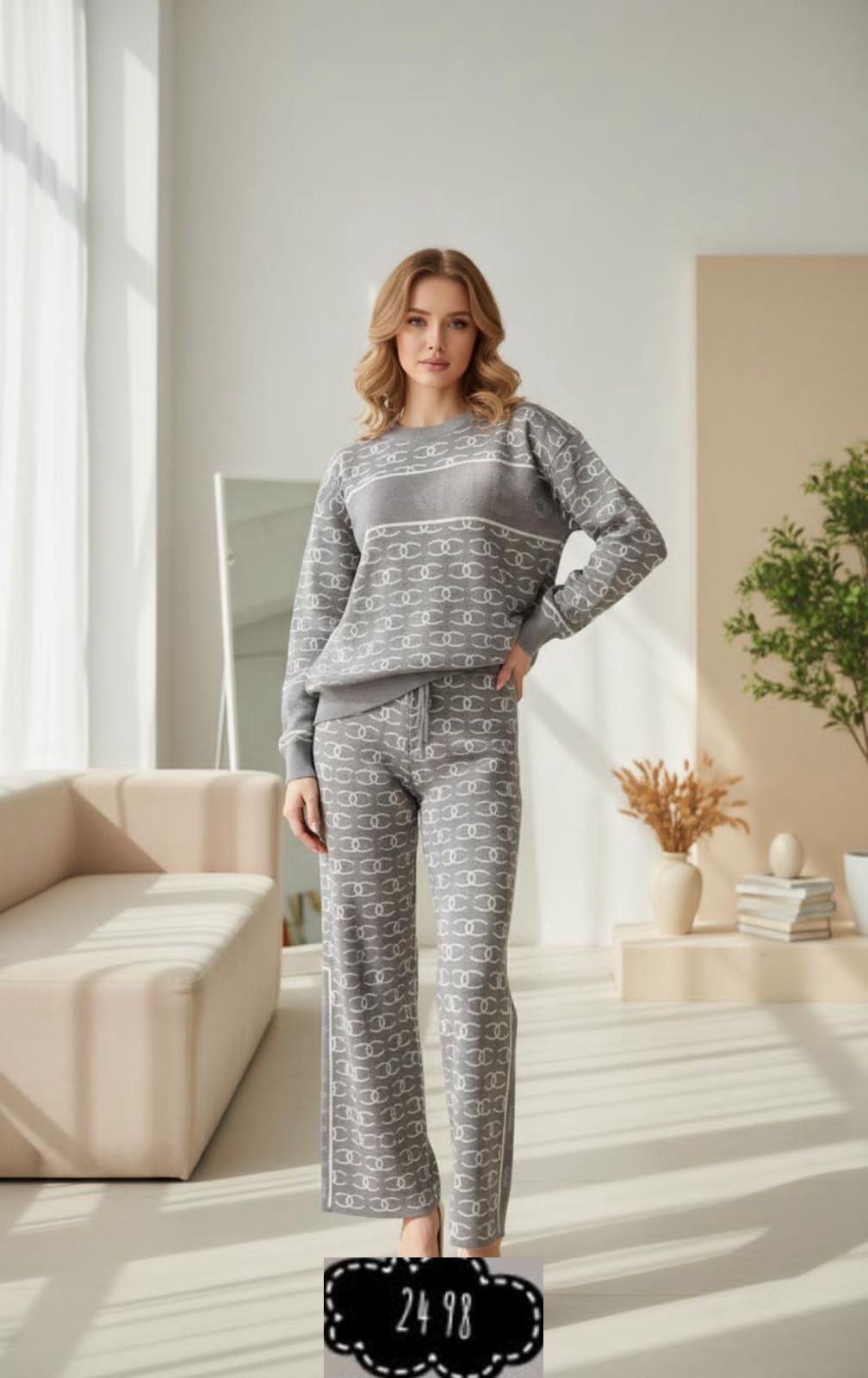 вязаные костюмы,комплект пижама,домашние костюмы,костюм женский теплый трикотажный вязаный домашний с брюками,одежда для женщин