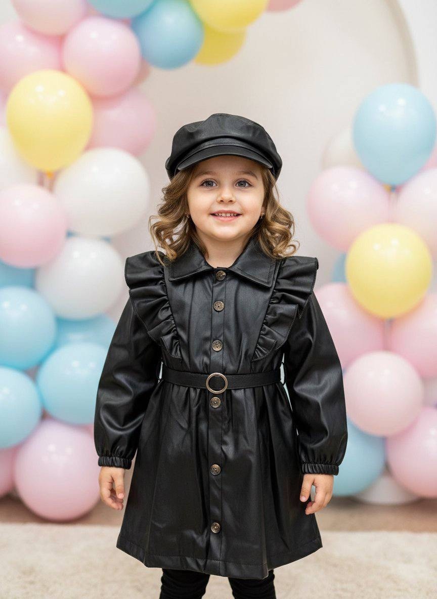 куртка кожаная для девочки,детское пальто для девочек,кожаный детский плащ,пальто для девочек,плащ для девочек