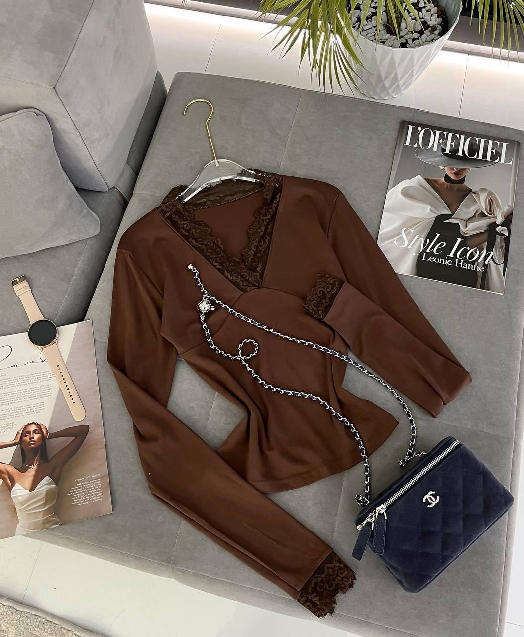 топ серый с длинным рукавом с кружевным вырезом,топ с длинным рукавом с кружевным вырезом asania цвет серый,топ с длинным рукавом с кружевным вырезом asania,одежда женская,топ с длинным рукавом с круж