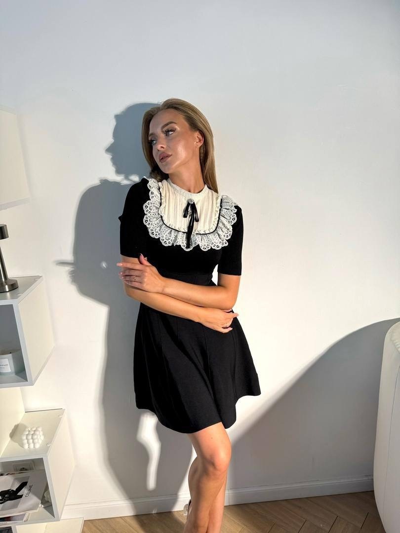 черное платье с белым воротником,платье с воротником,школьное платье с воротником,черное школьное платье с воротником,платье короткое черное с белым воротником vetka