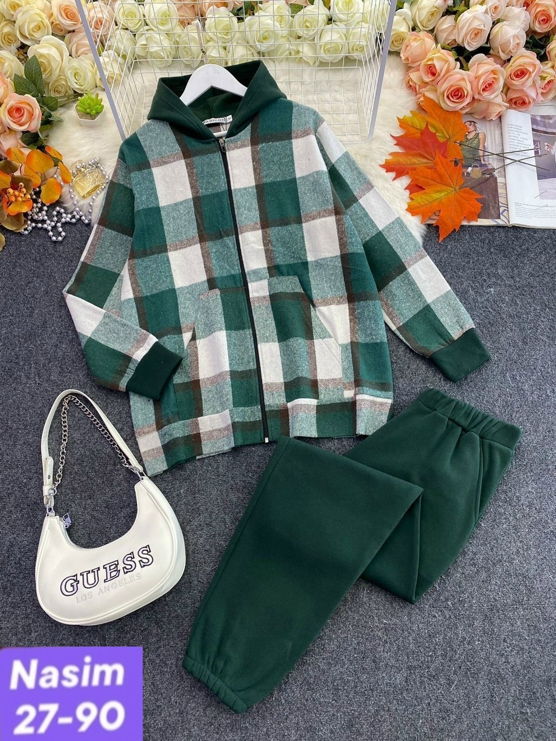 рубашка оверсайз в клетку с капюшоном,костюм двойка кашемир,костюм женский тройка,женский костюм на флисе,спортивный женский костюм двойка на флисе в клетку