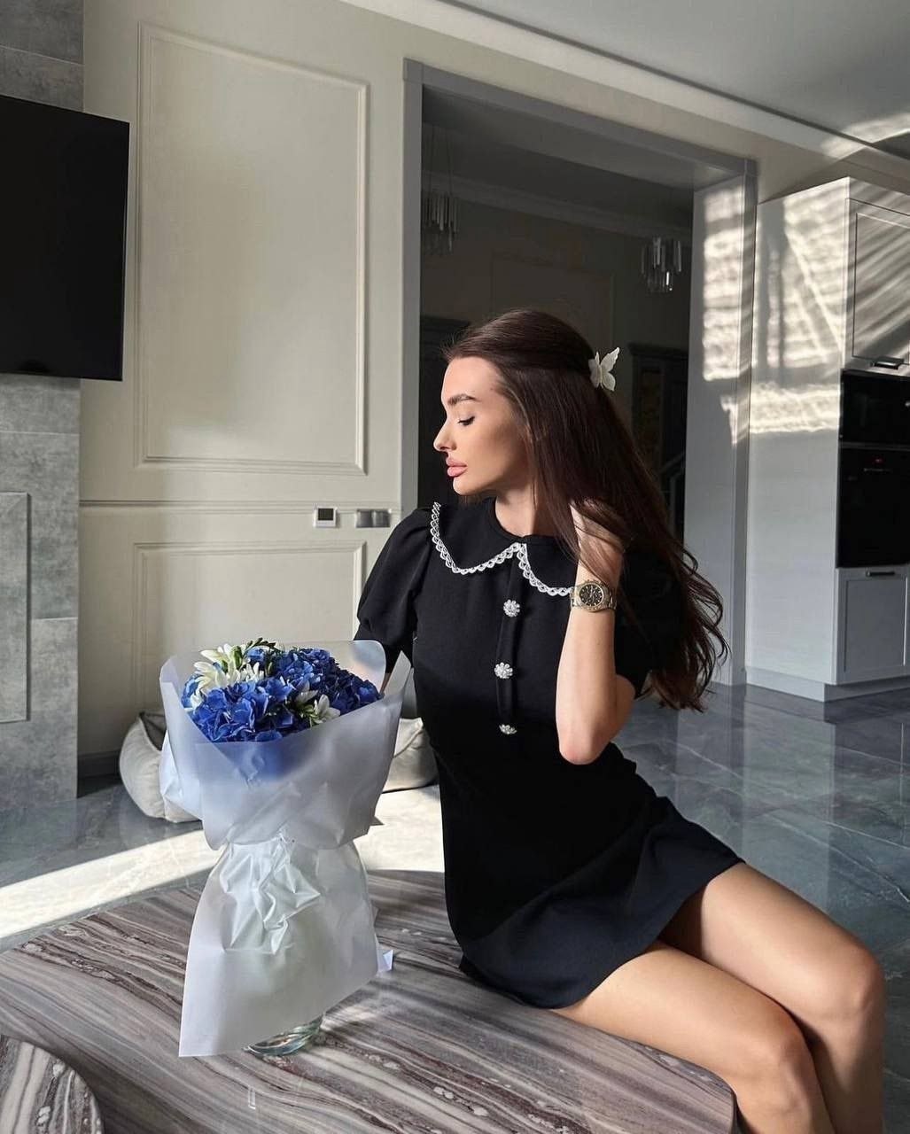 женское платье с воротником,платье с воротником,платье женское,платье с круглым воротником,корейские платья с воротником