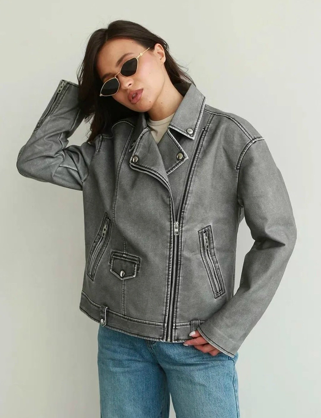 косуха женская куртка кожаная oversize,косуха винтажная куртка кожаная oversize серая monyken,косуха серая винтажная куртка кожаная оверсайз aftfbasic,косуха кожаная серая винтажная куртка оверсайз mo