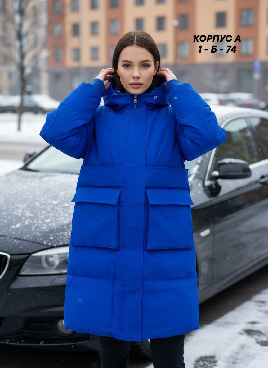 пуховик женский серо-голубой,женский пуховик,куртка зимняя женская,куртка зимняя женская удлиненная,серо-голубой пуховик женский hoops