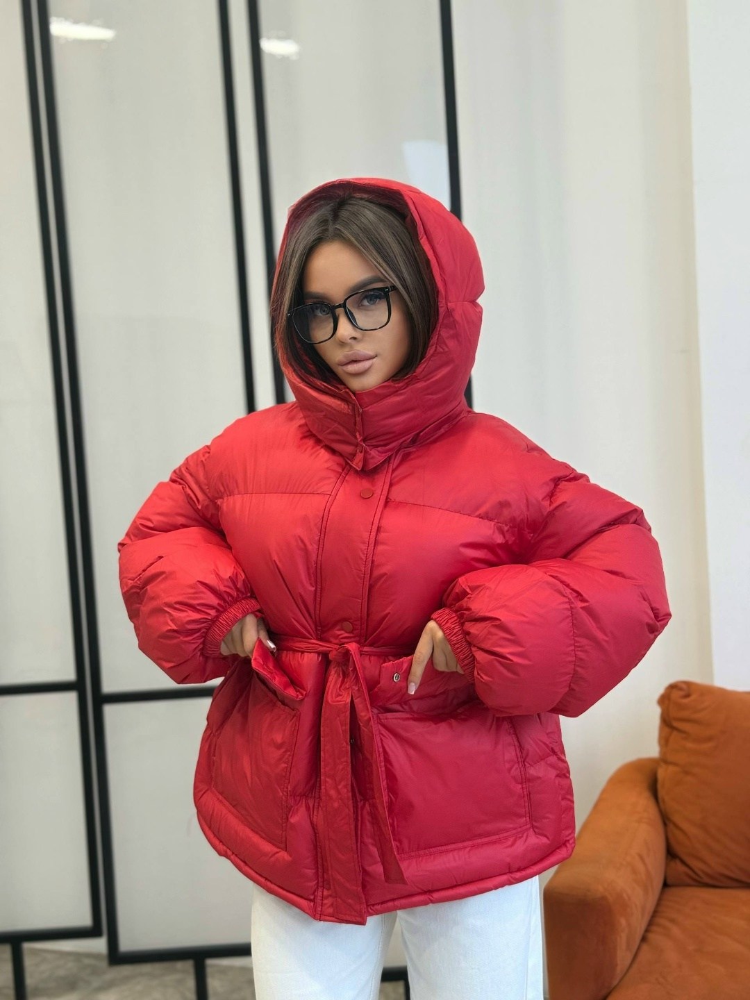 куртка зимняя женская,куртка с поясом,куртка пуховик,куртка оверсайз,куртка зимняя на кулисках shmatovashop 558148025