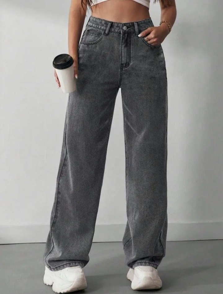 джинсы женские серые широкие с высокой посадкой,джинсы широкие,женские джинсы,джинсы широкого кроя shein,джинсы широкие серые