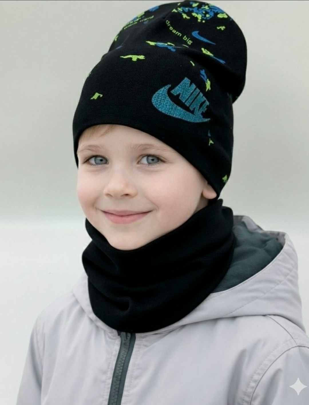шапка и снуд для мальчика,шапка и снуд,шапка со снудом трикотажные двухслойные поляярик,комплект шапка снуд,шапка со снудом для мальчика