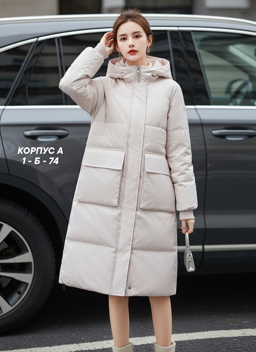 пуховик женский серо-голубой,женский пуховик,куртка зимняя женская,куртка зимняя женская удлиненная,серо-голубой пуховик женский hoops