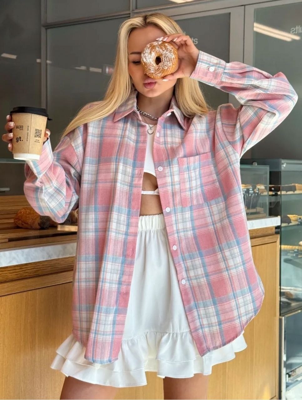 рубашка женская в клетку,рубашка в клетку,рубашка в клетку оверсайз удлиненная 2e_brand,женская рубашка в клетку оверсайз,рубашка в клетку женская теплая оверсайз без кармана