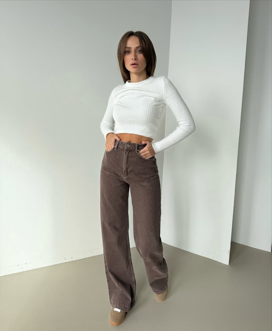 широкие джинсы,женские джинсы,коричневые джинсы,брюки джинсы,прямые джинсы