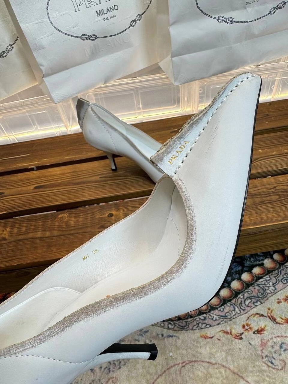 туфли prada,,босоножки prada,prada белые кожаные туфли для женщин,прада туфли