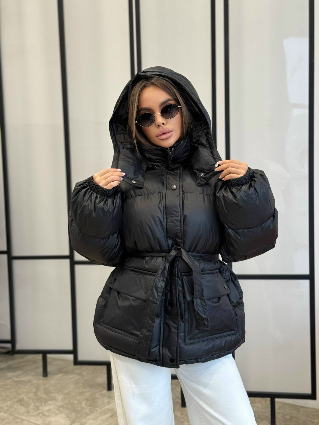 куртка зимняя женская,куртка с поясом,куртка пуховик,куртка оверсайз,куртка зимняя на кулисках shmatovashop 558148025