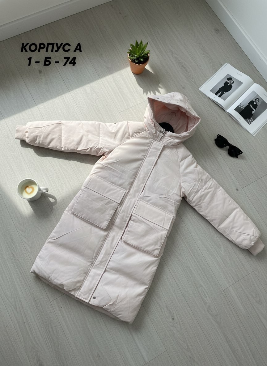 пуховик женский серо-голубой,женский пуховик,куртка зимняя женская,куртка зимняя женская удлиненная,серо-голубой пуховик женский hoops