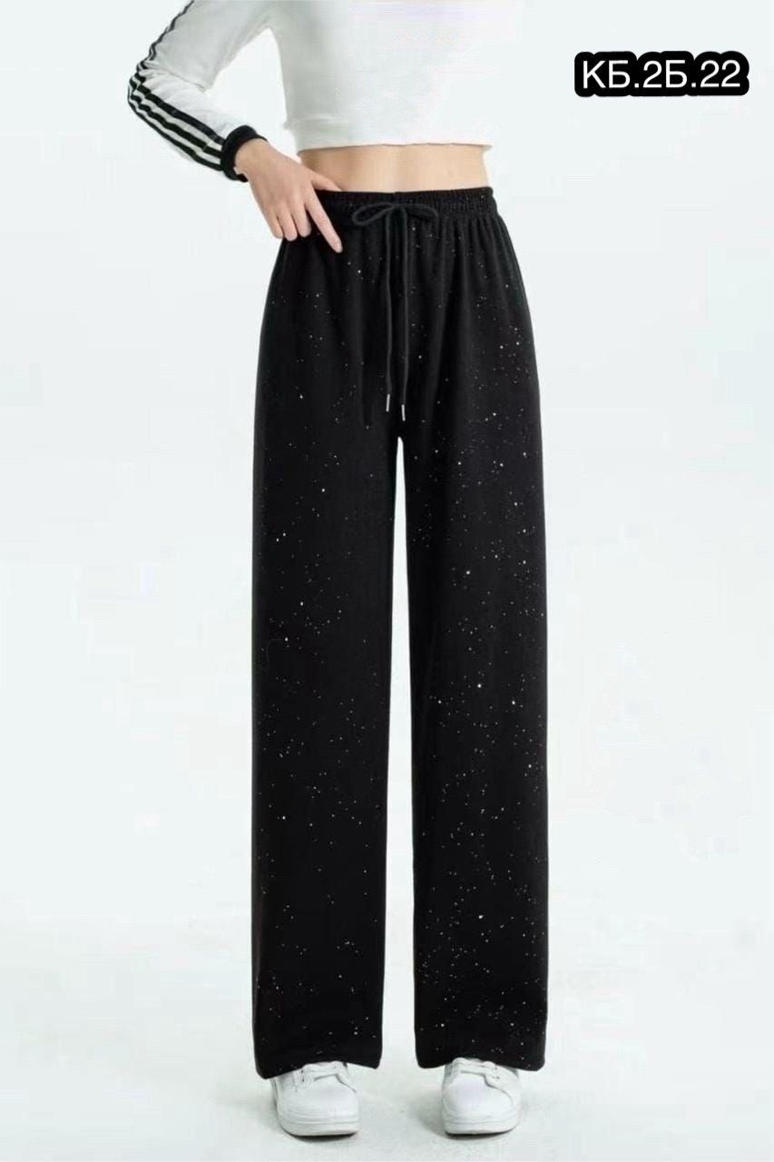 брюки широкие,брюки блестящие,женские брюки,брюки со стразами,брюки с широкими штанинами